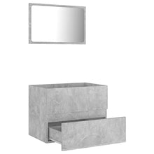 vidaXL Set Mobili da Bagno 2 pz Grigio Cemento in Truciolato