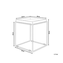 Beliani Tavolino Metallo Nero con Vassoio Design Industriale 50 x 40 x 40 cm Saxon