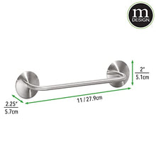 mDesign Set da 2 portasciugamani da parete – Struttura appendi asciugamani – Sbarre in acciaio per asciugamani e asciugapiatti – Montaggio senza trapano – argento opaco