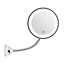ZWH-Specchio per Il Trucco Trucco Specchi Specchio da Toilette con Luci 10X di Ingrandimento Appoggio con Forte Aspirazione for Il Bagno