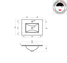 Kiamami Valentina MOBILE BAGNO CON CASSETTI E LAVABO CERAMICO + LUCE A LED 60 CM OLMO LEONE | BERLIN
