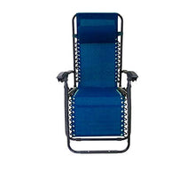 Mediawave Store Sedia Sdraio Blu Pieghevole EVERTOP 485330 Totalmente reclinabile gravità Zero