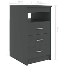 vidaXL - Sideboard mit Schubladen Grau 40×50×76 cm Spanplatte