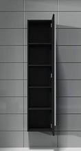 Badplaats B.V. Mobiletto del Bagno Bolana 170 cm Legno Nero - Mobiletto armadietto per Il Bagno, Armadio mobili Cabinet Laterale