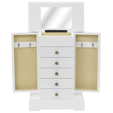 E E-NICES Armadietto per Gioielli con Specchio in MDF 25x13,5x34 cm