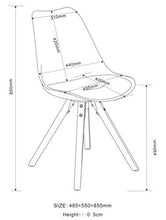 Amazon Brand - Movian Arendsee - Set da 2 sedie sala da pranzo, 55 x 48,5 x 85 cm, grigio