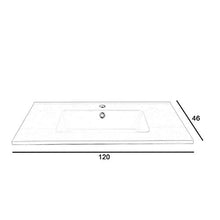 Shop Chic Mobile bagno avorio decapè con lavabo slim 123 cm e specchiera
