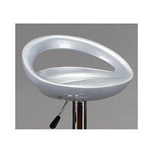 DP Griferia 16032 + 16001 – Sgabello con base in cromo e seduta rotonda colore: grigio, ABS)