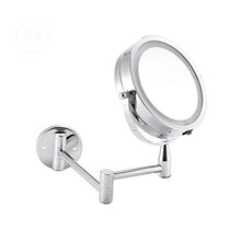 LED estensibile da 8 pollici, ingrandimento 10 X, montaggio a parete, specchio da parete, luce per il trucco e il bagno
