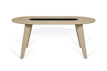TemaHome Tavolino da Pranzo Lago, MDF, Rovere Chiaro e Nero, 180x100x75 cm (LxPxA)