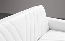 Divano 3 posti bianco in similpelle - 220 x 88 x 83h cm, vano contenitore, trasformabile in letto una piazza e mezza