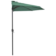 vidaXL Ombrellone Balcone a Semicerchio con Palo in Alluminio Verde Parasole