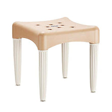 Sconosciuto Generic - Sgabello da Doccia Quadrato, in plastica Spessa, per Esterni, Portatile, Colore: Cachi