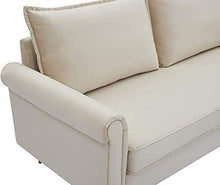 Stile moderno salotto divano a 2 o 3 posti panca divano imbottito,Beige-2 Seater Sofa Only - Arredi Casa