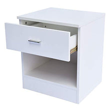 LICHUAN comodino bianco comodino camera da letto contenitore moderno con manico in metallo comodino portaoggetti mensola fine tavolo facile da montare