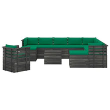vidaXL Set Divani da Giardino Pallet 12 pz con Cuscini Massello Pino