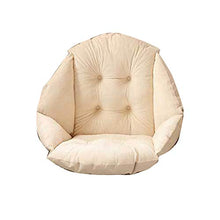 Cuscino Spesso Sedia con Schienale per L'Ufficio Auto Poltrona Sospesa da Giardino Sedia Dondolo Amaca Beige 48X52CM
