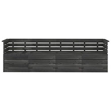 vidaXL Divano da Giardino 4 Posti su Pallet Grigio Scuro Massello Pino