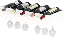 Classico 5Bottle vino rack di stoccaggio |Creativo Hanging Holder Calici |Moderna Wine Bottle Holder for orizzontale attesa |Bottiglia di vino Display Rack Can Contiene 5 Bottiglie e 5 bicchieri