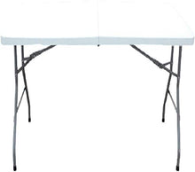 Tavolo da campeggio 5ft Heavy Duty Pieghevole Catering Camping Protable Picnic Garden Patio BBQ Party Tabella Pieghevole Pieghevole Tavolo da Trestle Facile da assemblare per BBQ Picnic Party con palm