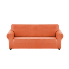 Copridivano Elasticizzato,Cuscini per Divani Completamente Avvolti Elastici Impermeabile Tinta Unita, Fodera per Divano Antiscivolo Sofa Protettore. (Arancione,2 posti)
