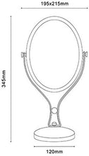 LBWARMB Trucco Specchio con luci Trucco Desktop Mirror ingrandimento 1x e 5X 360 ° Ruota-Simple Desktop Doppio Specchio for Bagno Camera da Letto rasatura Specchio d'Argento