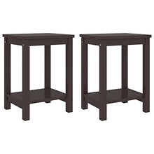 vidaXL Comodini 2 pz Marrone Scuro 35x30x47 cm Pino Massello