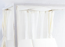 Almar garden - Letto a Balinese, tende in alluminio, colore: bianco