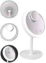 JACKWS Specchio di Trucco Magnifier LED Desktop Lampada cosmetico dello Specchio di Bellezza con Il Ventilatore