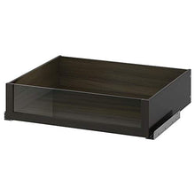 KOMPLEMENT cassetto con frontale in vetro 67,8x56,9x16 cm nero-marrone