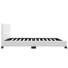 SKM Letto con Materasso Bianco in Similpelle 140x200 cm (52.3kg)