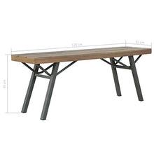 vidaXL Legno Massello d'Acacia Panca da Giardino 120x31x45 cm Panchina Banco