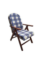 M2 Poltrona Legno Amalfi Reclinabile Blu