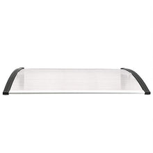 PrimeMatik - Pensilina 120x60cm in policarbonato per Porta o Finestra per Esterno Nero