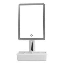 SHJMANPA Regolabile Lighted Makeup Mirror,Specchio da Trucco con Luce LED Specchio Cosmetico Illuminato Portatile Specchio Makeup Professionale Touch Screen 360° Girevole dimmerabile