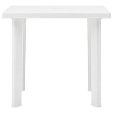 E E-NICES Tavolo da Giardino Bianco 78x75x72 cm in Plastica