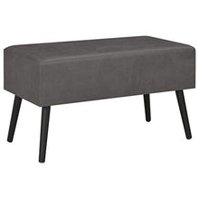 Festnight Comodino Camera da Letto, Comodino in Similpelle Grigio 80x40x46 cm