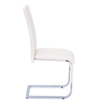 Links - Dublino E2 - Sedia. Dim: 43x42x100 h cm. Col: Bianco, Cromo. Mat: Metallo, Ecopelle., finta_pelle
