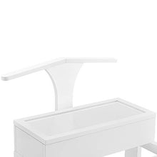 [en.casa] Indossatore da Camera 43,5 x 34,5 x 110 cm - MDF e Legno di Pino, Bianco, con portapantaloni, gruccia e scompartimenti contenitori