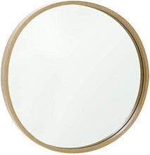 FGDSA Specchio Rotondo con Cornice in Legno - Specchio per Trucco da Parete Specchio per Bagno Bagno Semplice Camera da Letto Vanity 50X50Cm