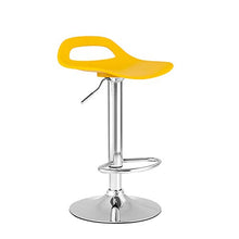 Sgabelli da Bar Set di 1 Set Nero con Schienale, sedie da Bar Regolabili in Altezza Girevole a 360 ° per Bar da Colazione, bancone, Cucina e sgabelli da Bar (Giallo)