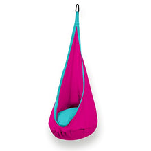 SAMAY Amaca per Bambini per Interni ed Esterni - Sedia a Dondolo con Cuscino - Kit Completo - per Cameretta e All'aperto - Rosa e Turchese
