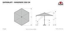 Doppler - Ombrellone Windprofi 200", Ø ca. 200 cm