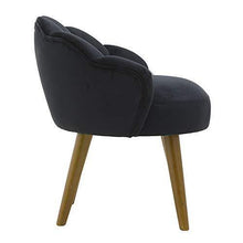Inart - Sgabello in velluto, 55 x 53 x 61 cm, colore: Nero - Arredi Casa