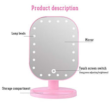 regolabile Hollywood Specchio per Trucco, 20 LED 10X Ingrandimento specchio cosmetico Touch Screen Specchio per trucco con ricarica USB