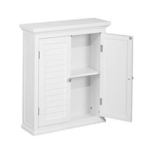 Teamson Home Mobile del Bagno Parete Legno Bianco Doppia Porta ELG-583
