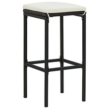 vidaXL Set Bar da Giardino 8 pz con Cuscini in Polyrattan Nero