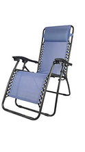 Sdraio Gravity Zero, per Giardino Esterno in Textilene, Pieghevole, Reclinabile, Estate Spiaggia, qualità Top (Blu)