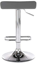 CLP Sgabello Bar Dyn Imbottito in Similpelle I Sedia Bancone Regolabile 60-78 CM I Sgabello Alto Girevole 360°, Colore:Grigio