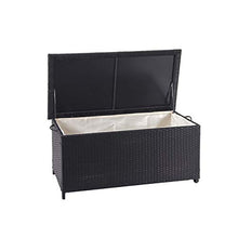 Mendler Baule Contenitore da Esterno HWC-D88 polyrattan ~ Premium 170l Nero